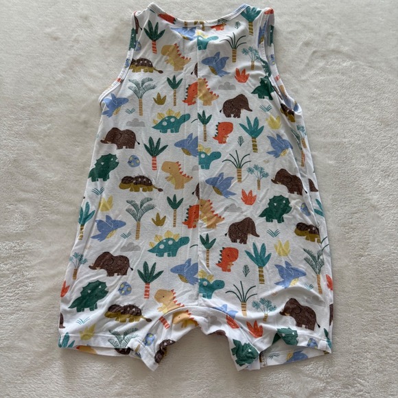 Angel Dear Dinosaur Print Romper | 18–24M | Bamboo Blend | Sleeveless One-Piece - Picture 6 of 6